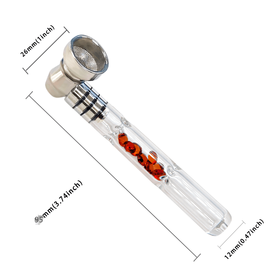 Glass Pipe with Diamond