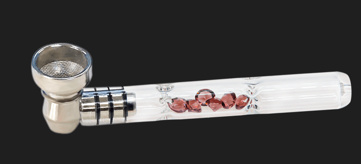 Glass Pipe with Diamond
