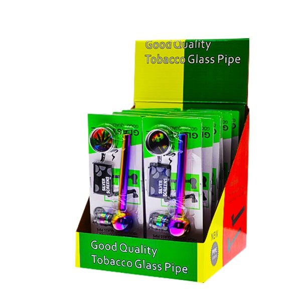 Glass pipe with metal grinder