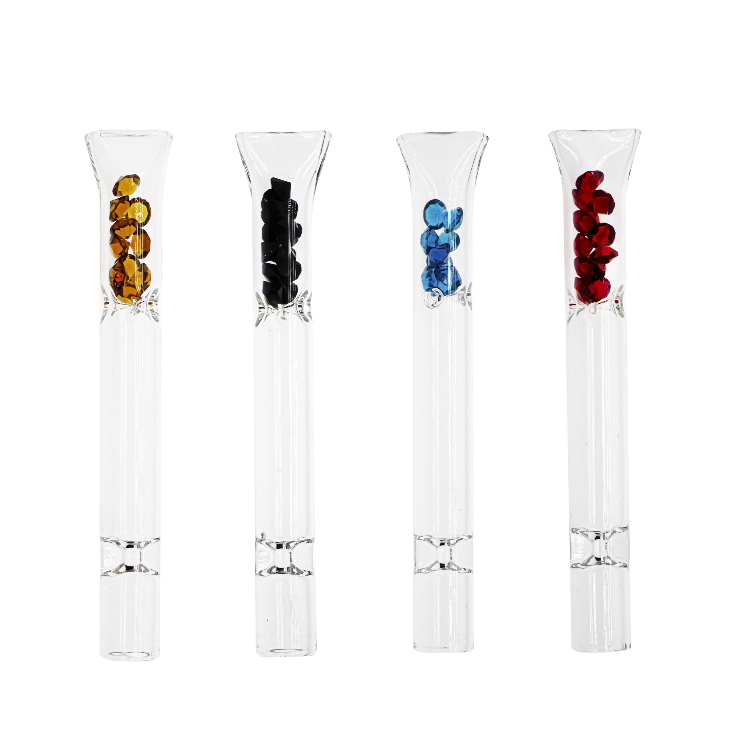 Glass chillum with dimond