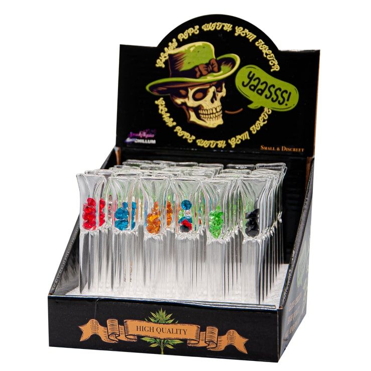 Glass chillum with dimond