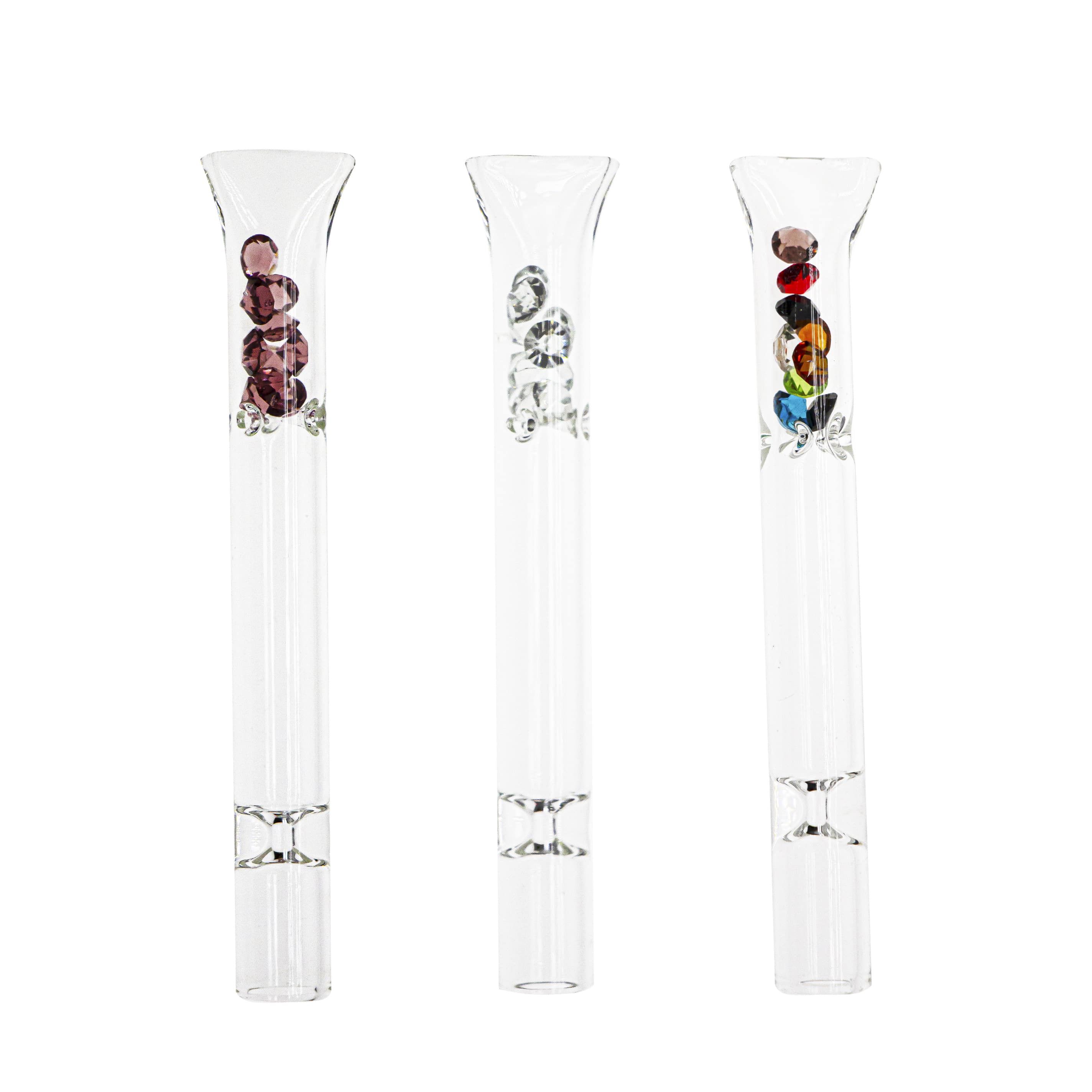 Glass chillum with dimond